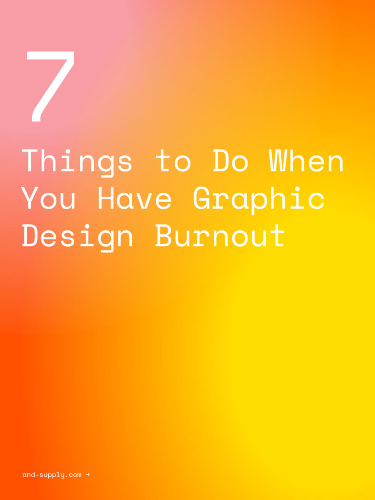 graphic design burnout